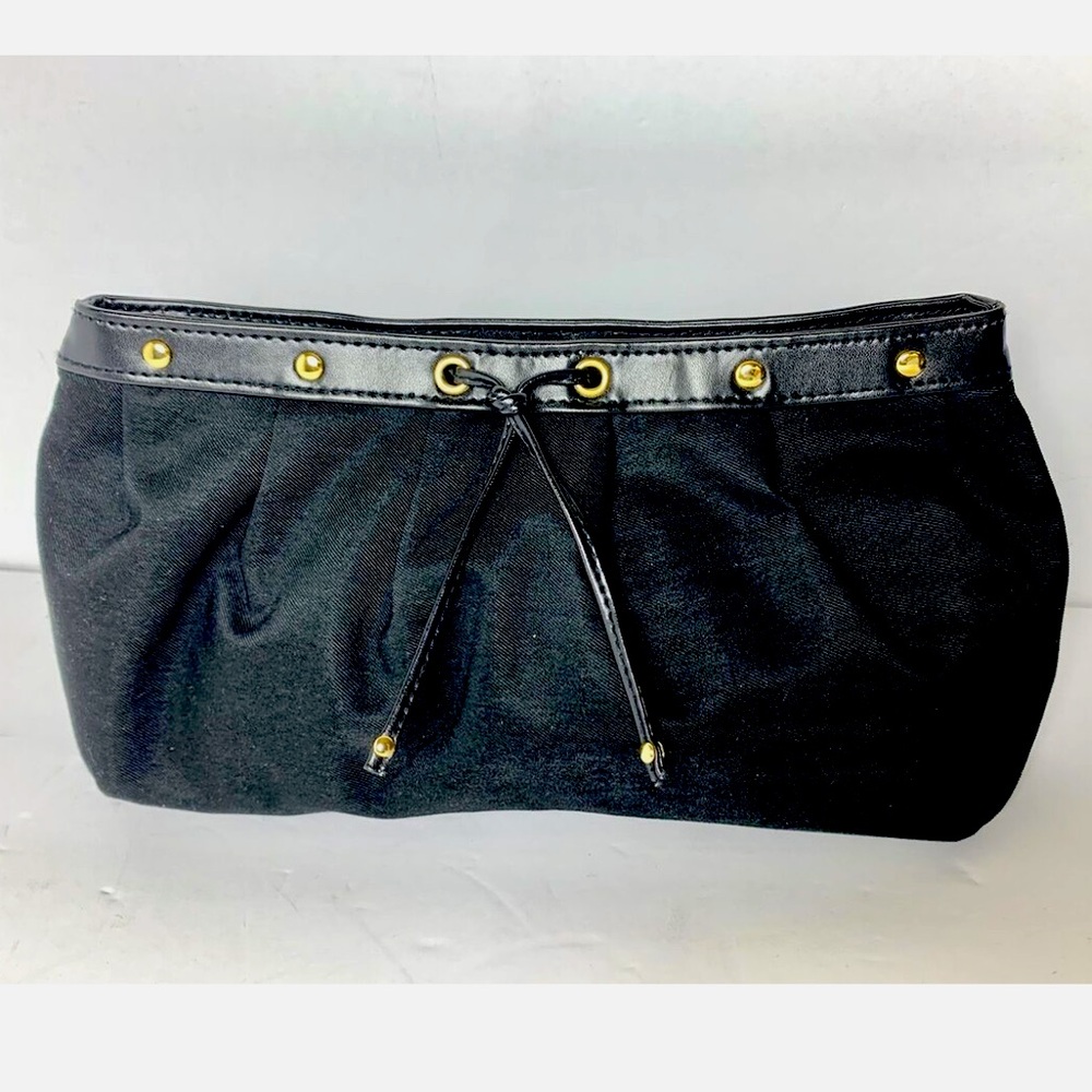 Yves Saint Laurent Perfums Mini Clutch
Gold Hardware Stud Embellishments